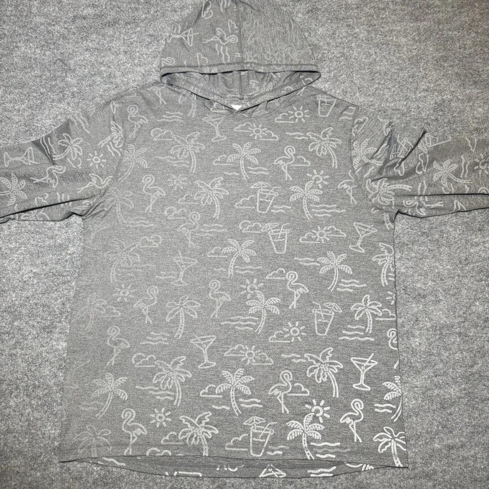 Chubbies Performance Hoodie Reflective‎ Cocktails Flamingo Palm Trees Men 2XL